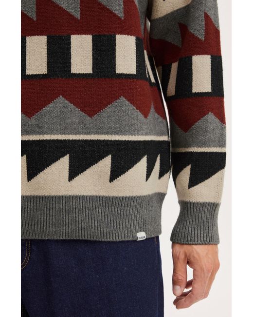 Solid Pullover in Gray für Herren