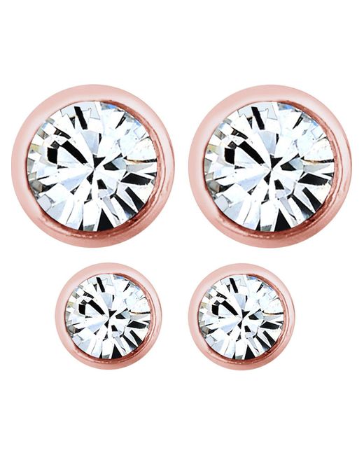 Elli Jewelry Pink Ohrstecker Set Kristall