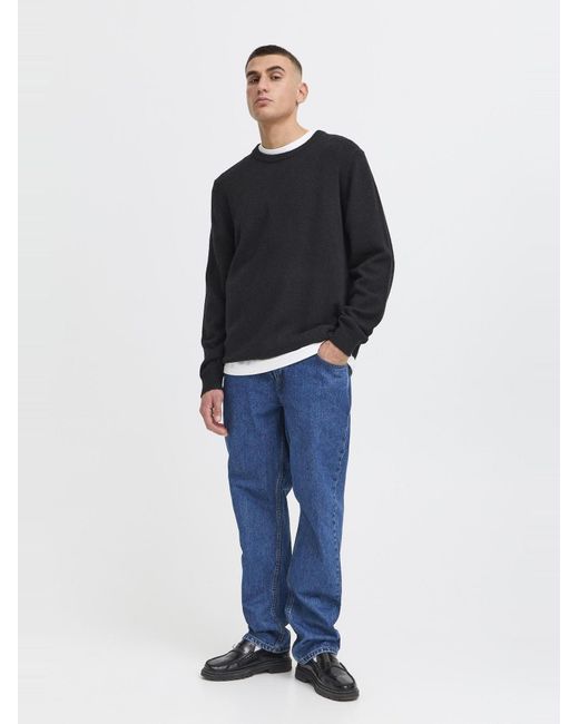 Solid Strickpullover Sdrick in Black für Herren