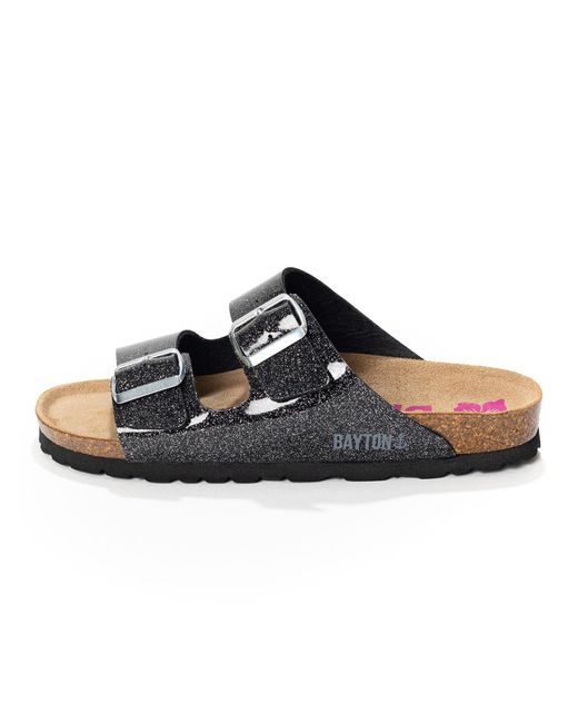 Bayton Black Pantolette 'Athena'