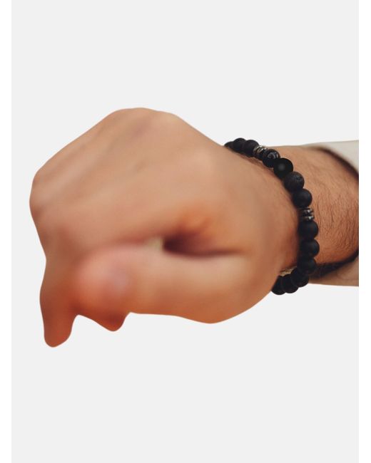 GOOD.designs Perlenarmband in Black für Herren