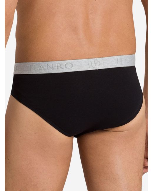 Hanro Slip Cotton Essentials in Black für Herren