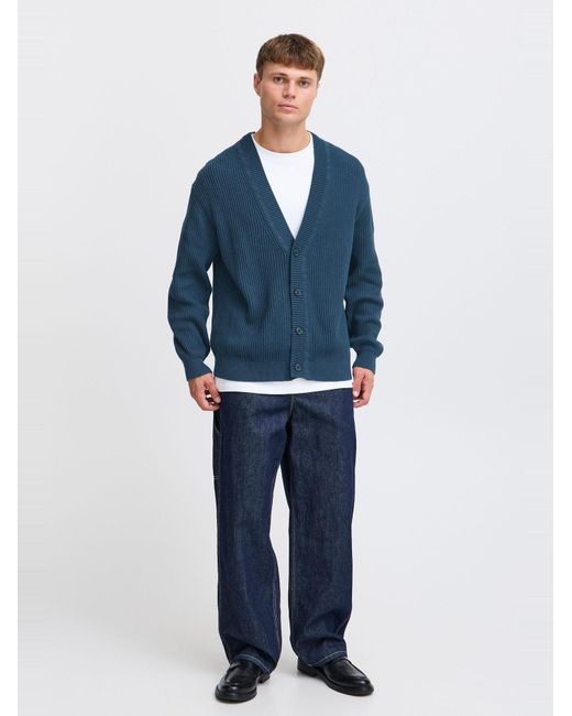Solid Strickjacke in Blue für Herren