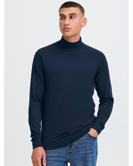 Solid Rollkragenpullover Sdakalmo in Blue für Herren