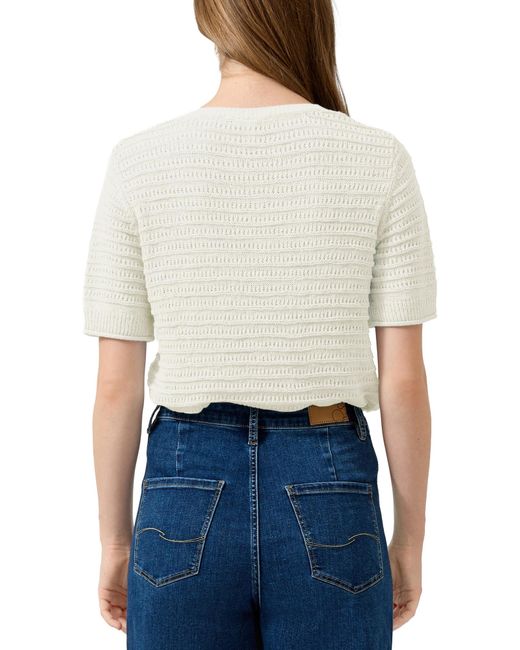 QS White Strickpullover