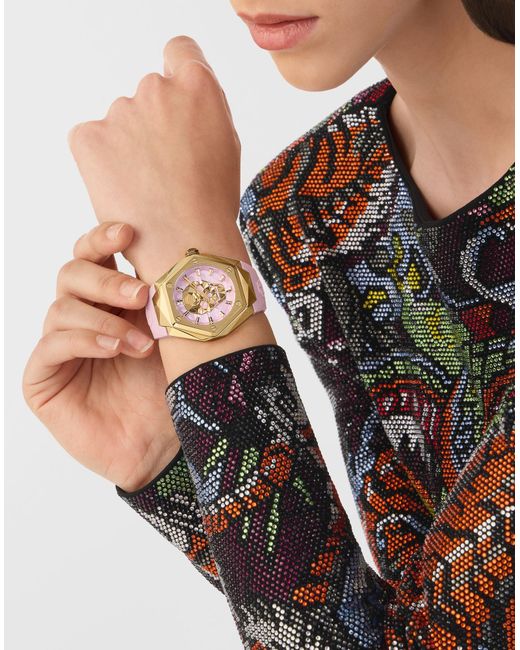 Philipp Plein Pink Kull Stacheln Damen Uhr Pwada0124