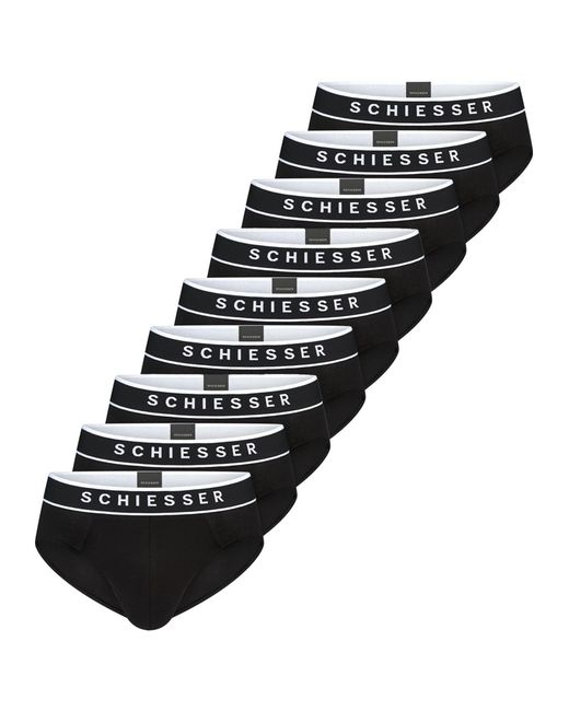 Schiesser Slip 95/5 Organic Cotton in Black für Herren