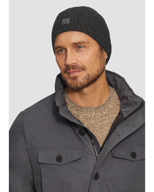 S.oliver Mütze in Black für Herren