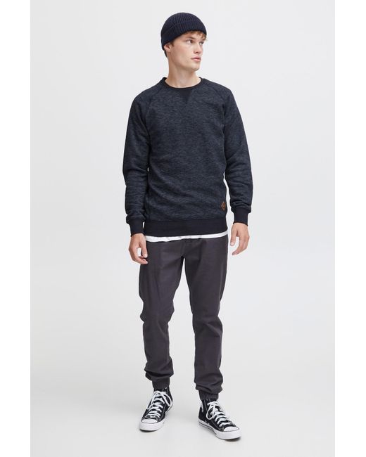 Solid Sweatshirt in Blue für Herren