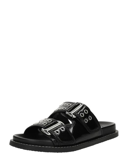 Steve Madden Black Pantolette 'Agent'