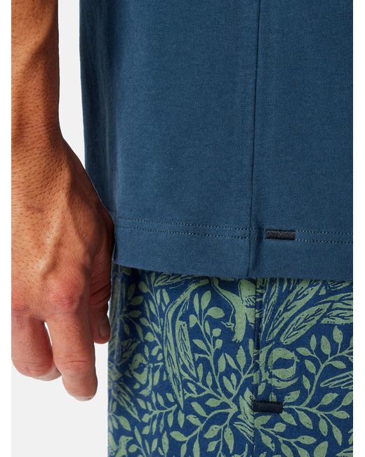 Schiesser Sleepshirt Mix Relax in Blue für Herren