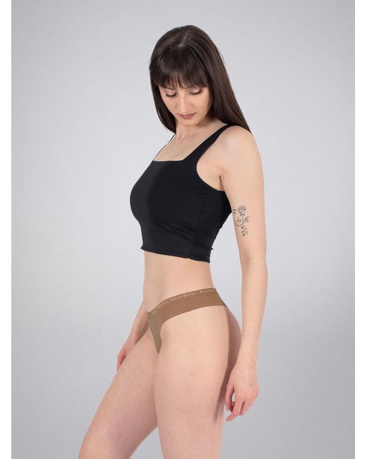 LEAFLETIC Brown Slip Mid Rise Brazilian