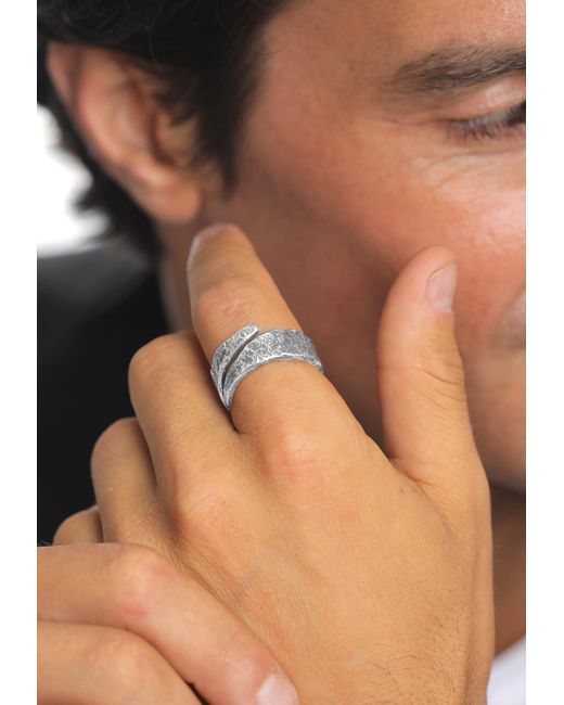 Kuzzoi Ring in Metallic für Herren