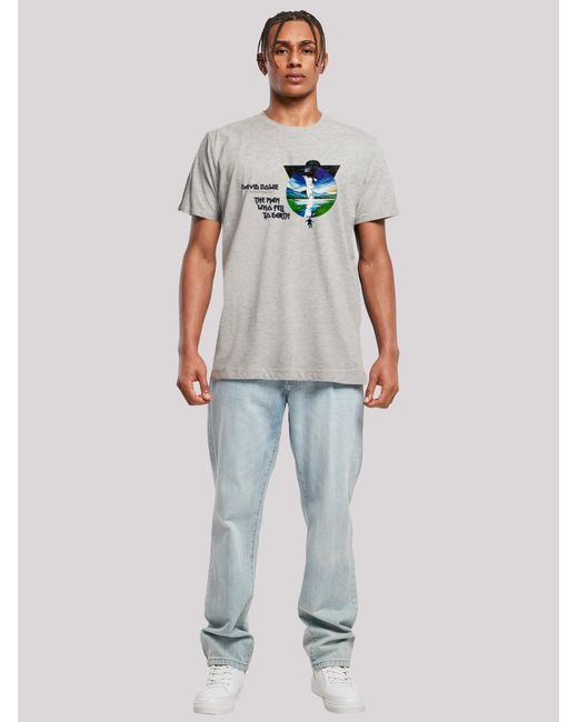 F4NT4STIC T-Shirt The Who Fell To Earth David Bowie in Gray für Herren