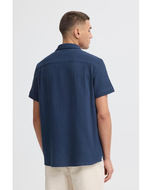 Solid Kurzarmhemd Sdiain in Blue für Herren