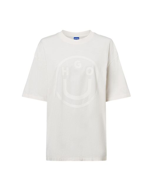 HUGO White T-Shirt Oversized Tee B