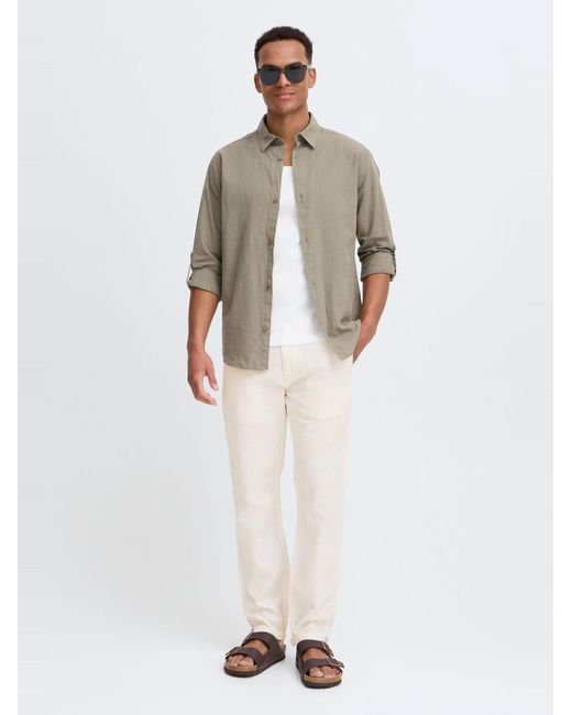 Solid Leinenhose Sdloran in White für Herren