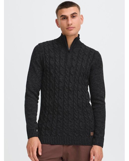 Solid Pullover Sdrichart in Black für Herren