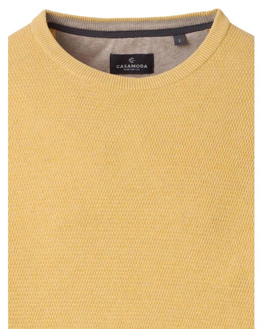 CASA MODA Pullover Basic in Yellow für Herren