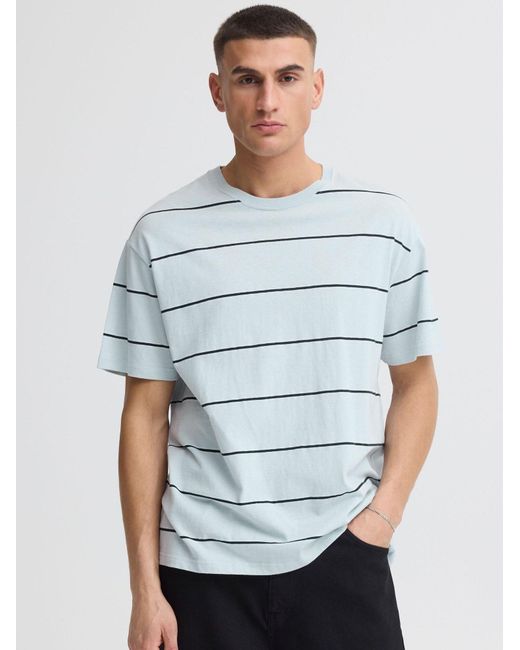 Solid Rundhalsshirt Sdubalt in Blue für Herren