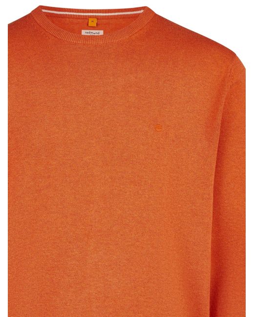 Redmond Pullover Basic in Orange für Herren