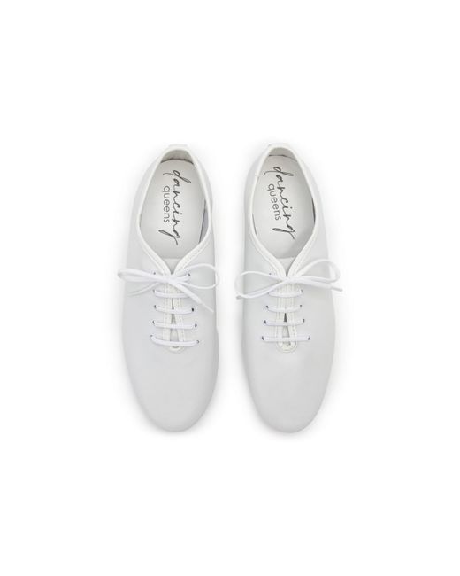 Dancing Queen Slipper Flow Tanzschuhe Leder in White für Herren