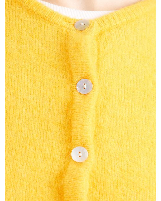 American Vintage Yellow Strickjacke Vitow