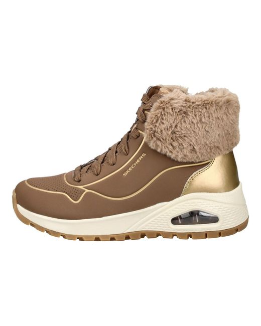 Skechers Brown Schnürstiefelette Uno
