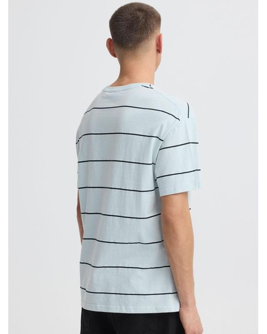 Solid Rundhalsshirt Sdubalt in Blue für Herren