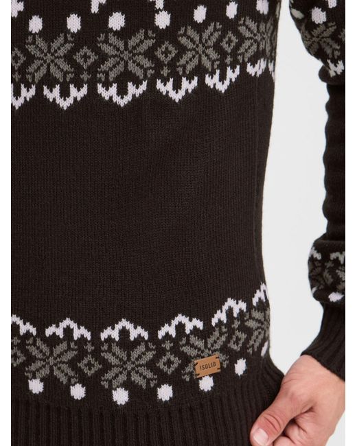 Solid Pullover Norwin in Black für Herren