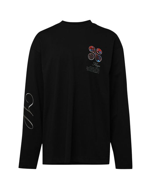 HUGO Sweatshirt 'deaside' in Black für Herren