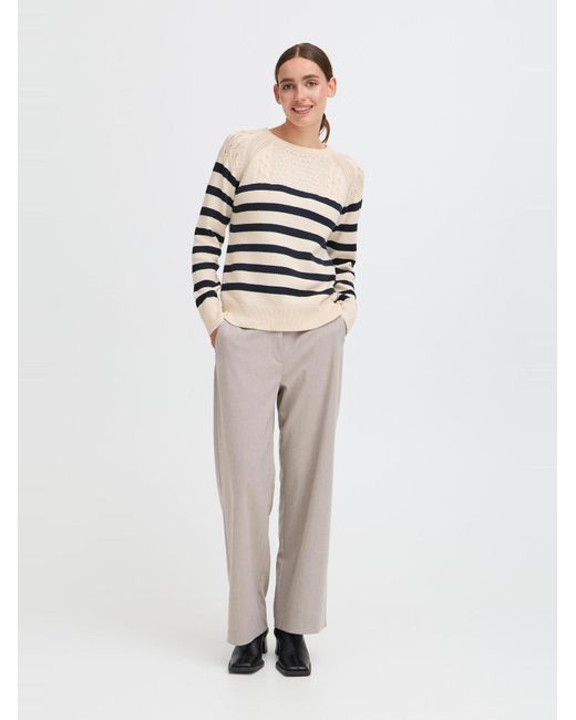 Oxmo White Strickpullover Sanva