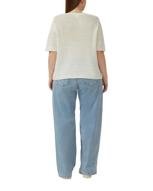 QS White Strickpullover