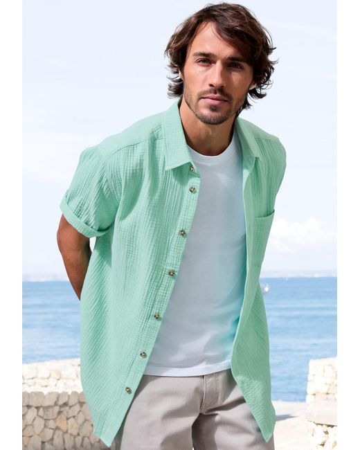Beach Time Hemd in Green für Herren