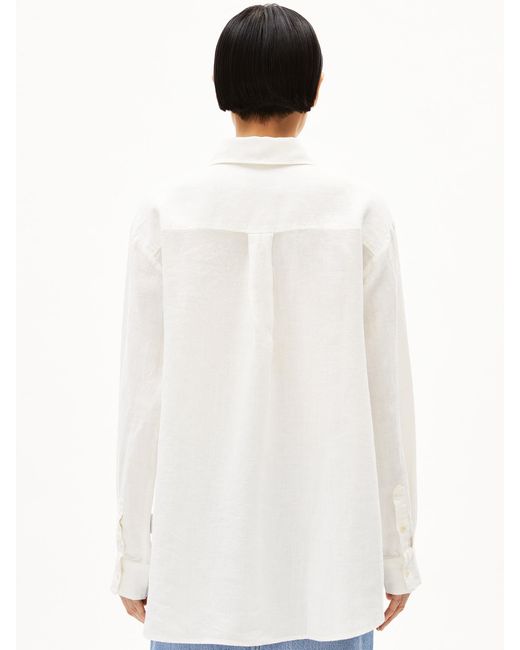 ARMEDANGELS White Bluse Maalgaa Pure Lino