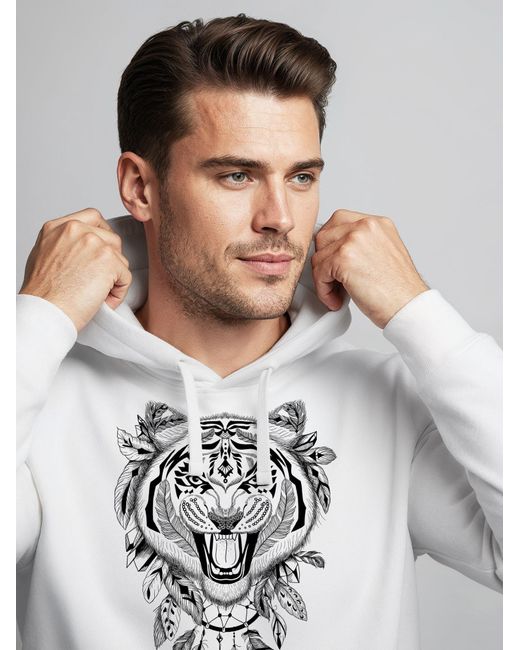 Neverless Sweatshirt Tiger in Gray für Herren