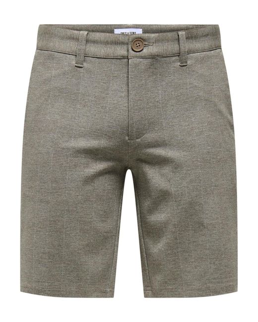 Only & Sons Shorts 'mark 0209' in Gray für Herren