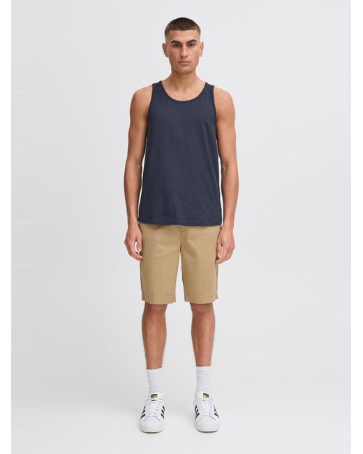 Solid Rundhalsshirt Sdjulisto in Blue für Herren