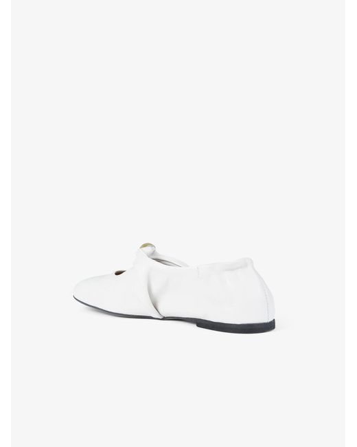 GISÉL MOIRÉ White Ballerinas