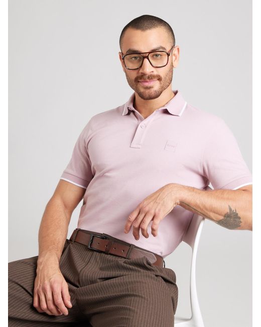 Boss Poloshirt Passertip in Pink für Herren