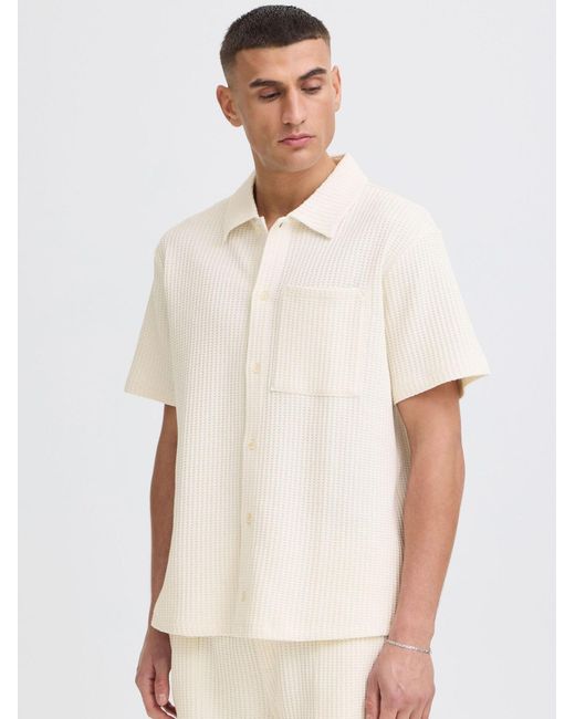 Solid Kurzarmhemd Sdutley in White für Herren