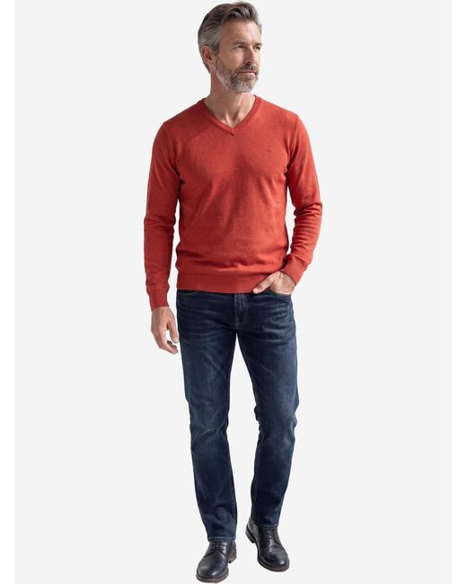 Redmond Pullover Basic in Red für Herren