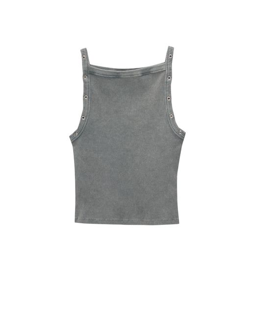 Pull&Bear Gray Top 'pacific'