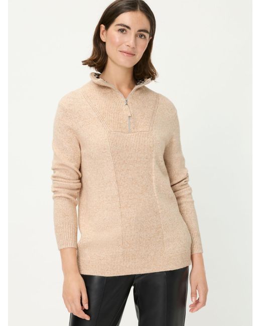 Olsen Natural Troyer-Pullover, Länge Ca. 60 Cm