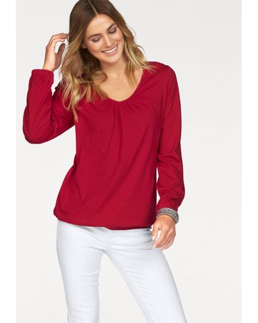 Flashlights Red Langarmshirt
