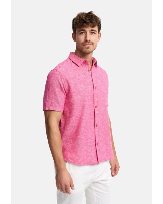 INDICODE Hemd Lino in Pink für Herren