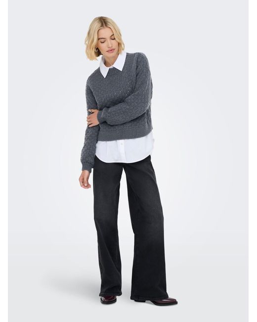 Jdy Blue Pullover Celeste