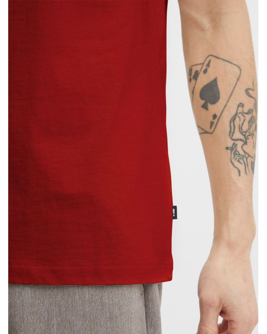 Solid T-Shirt Cadel in Red für Herren