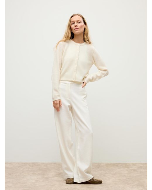 ABOUT YOU x Marie von Behrens White Strickjacke