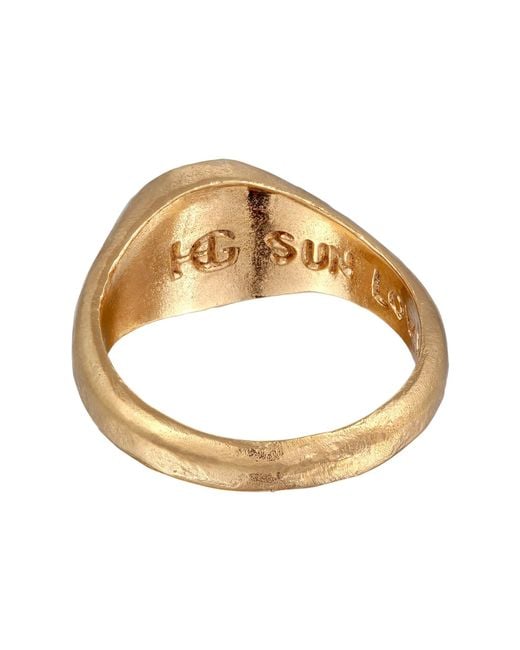 Haze & Glory Ring Sun Lover in White für Herren